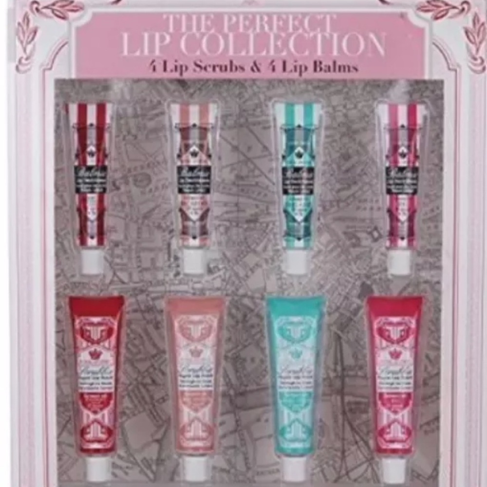 Royal Apothic 4 Lip Scrubs & 4 Lip Balms Exfoliating Perfect Lips Tubes NIB